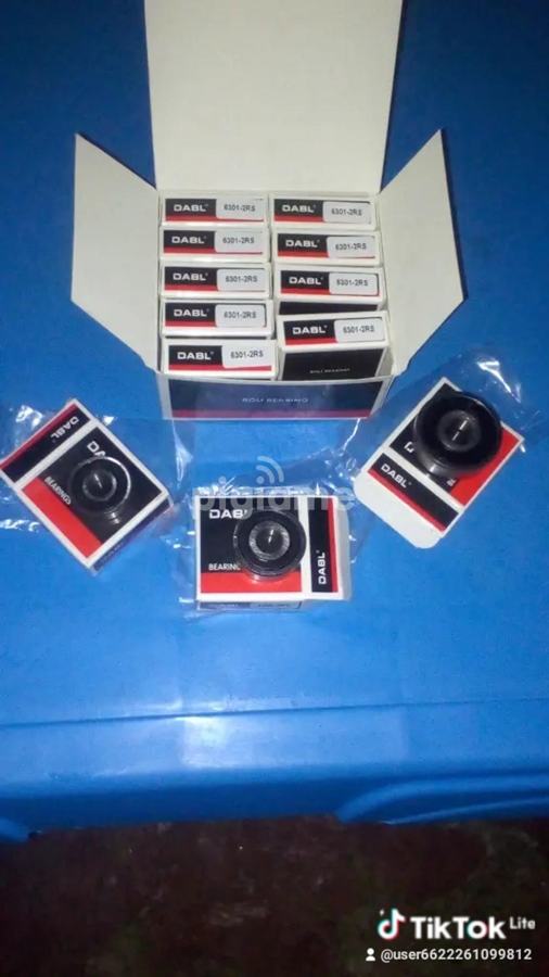 Pair of 6201ZZ shielded ball bearings